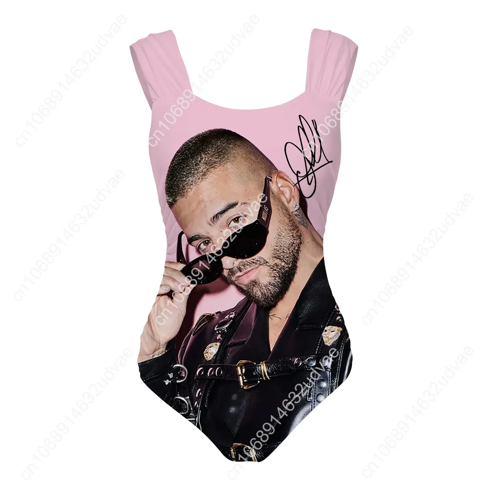 Maluma Swimsuit Wide Strap Women Bathing Suits Personalized Swimwear Pool Party Sexy Bikini High Quality Customize Beachwear