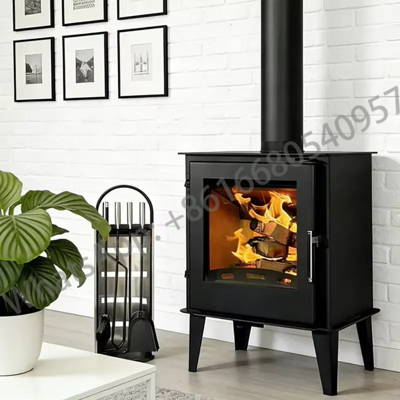 China Factory Direct Steel with Mantle Wood Burning Indoor Heater Classical Fireplaces Stoves
