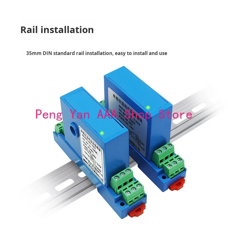 AC Current Voltage Power Sensor RS485 Communication 100A 500V Single Phase Parameter Acquisition Module