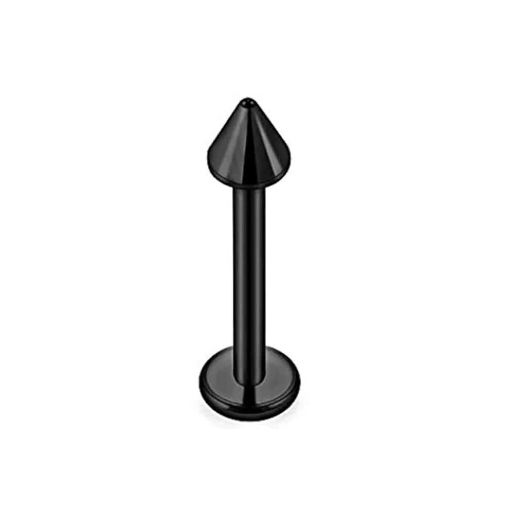 1PCS Stainless Steel Spike Labret Stud Nose Lip Helix Bar Stud Taper Tongue Piercing Ear Tragus Cartilage Earring Body Jewelry