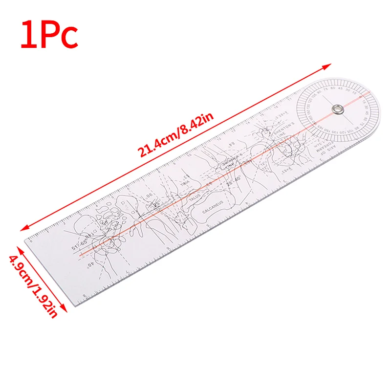 1Pc Multi-Ruler Goniometer Angle  Ruler Joint Orthopedics Tool Instruments.