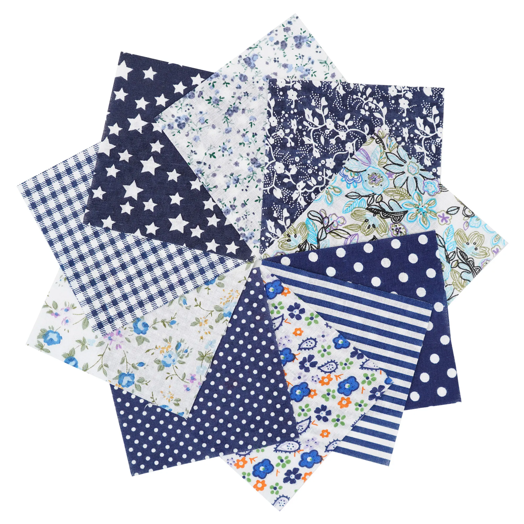 100PCS 25x25cm/10x10cm Quadrate Baumwolle Handwerk Floral Stoff Tücher für DIY Bündel Patchwork Quilten Nähen Scrapbooking Artcraft – Detail 20