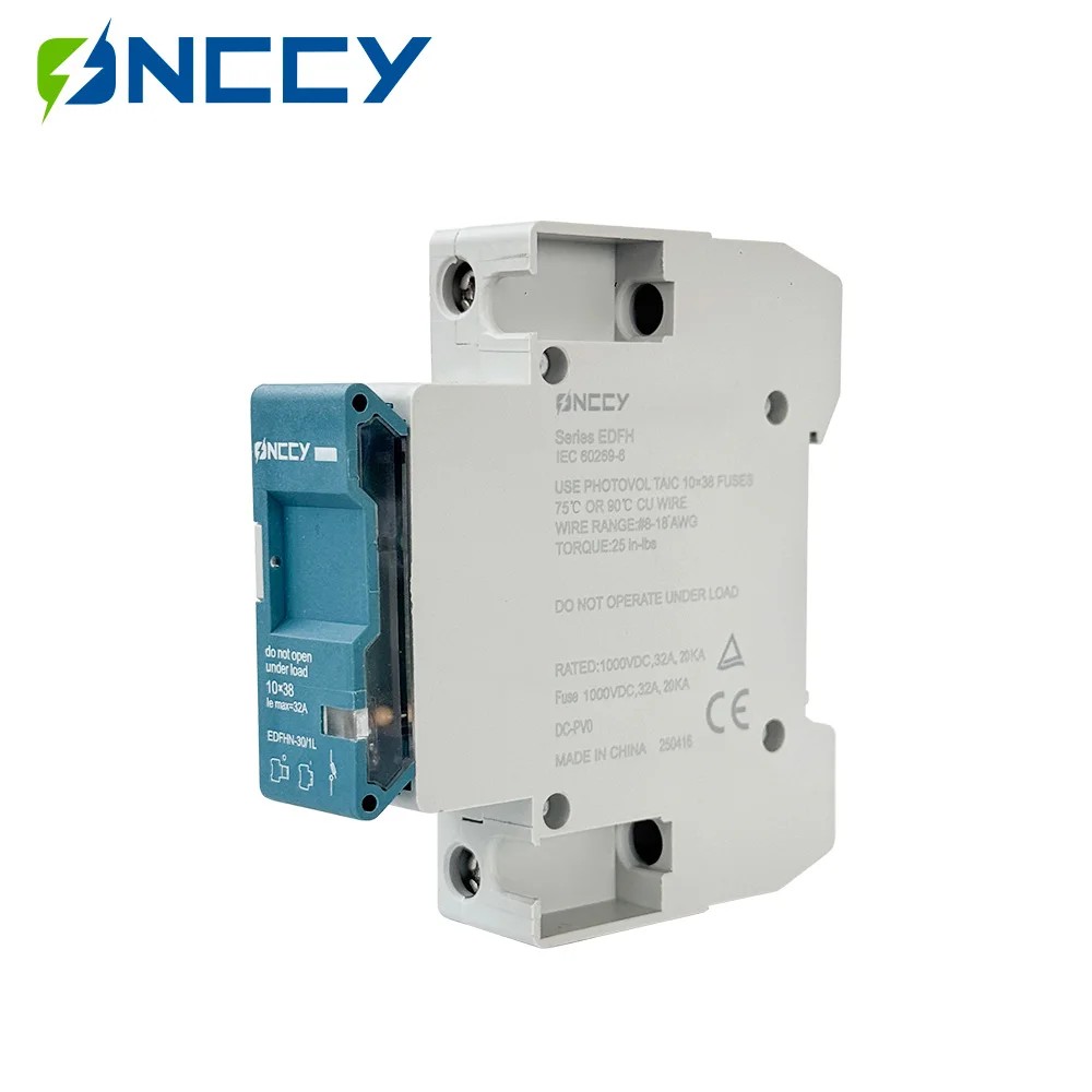 ONCCY DC Fuse Holder with Indicator light Solar PV 1000V 6A-32A Base Photovoltaic System Protection Protector gpV