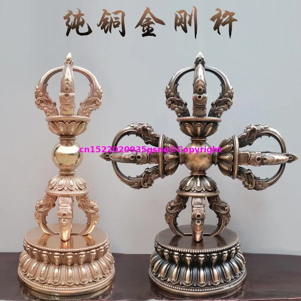 Buddhist offering top Exquisite holy ritual implement Demon-subduing vajra Pestle altar monk Prayer tool Buddhist Family Worship