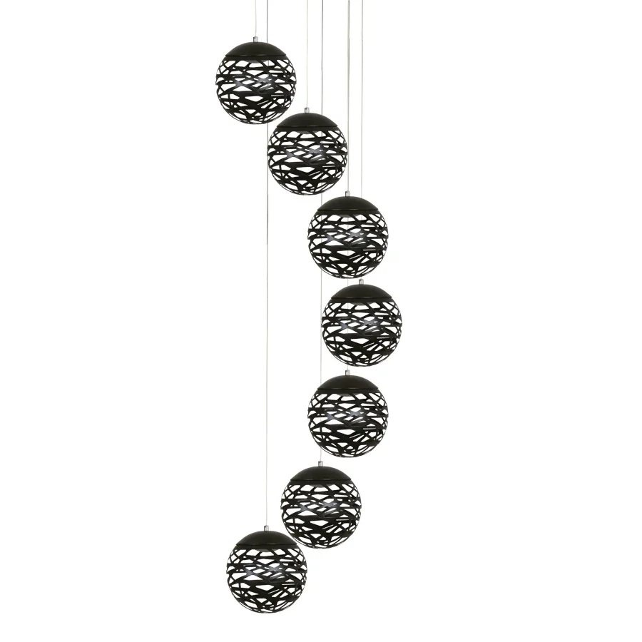 Spedizione gratuita moderna lampada a sospensione a led bianco nero pittura lampada a sospensione in metallo per scale sala da pranzo soggiorno illuminazione a sospensione