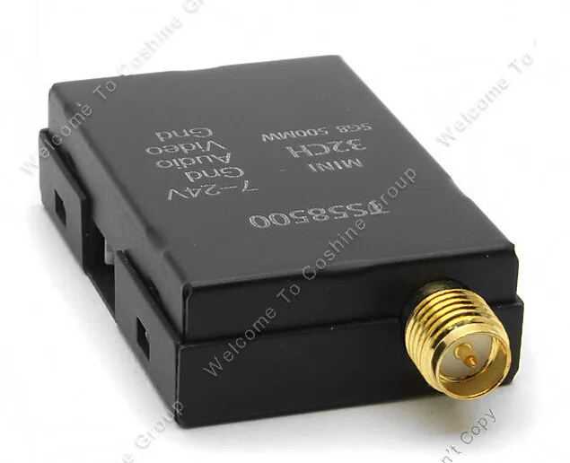 FPV Transmitter 32 Channel 5.8G 500mW Mini Microwave Video Transmission For TS58500 High Power Long Range Stable Signal Wireless