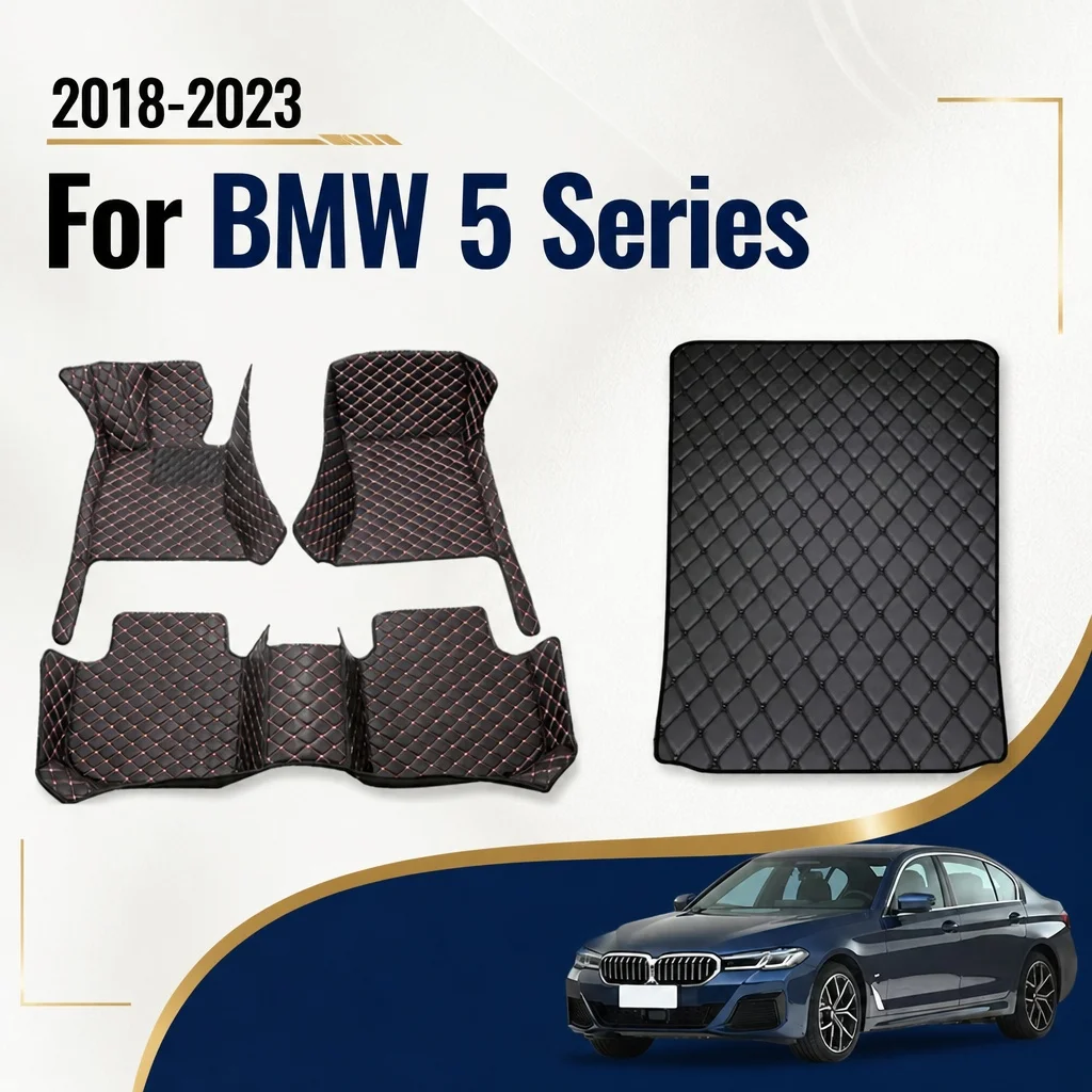 

Car Floor Mats Trunk Carpets For BMW 5 Series 2023 2022 2021 2020 2019 2018 Foot Auto Accessories Interior Pedal Products Covers
