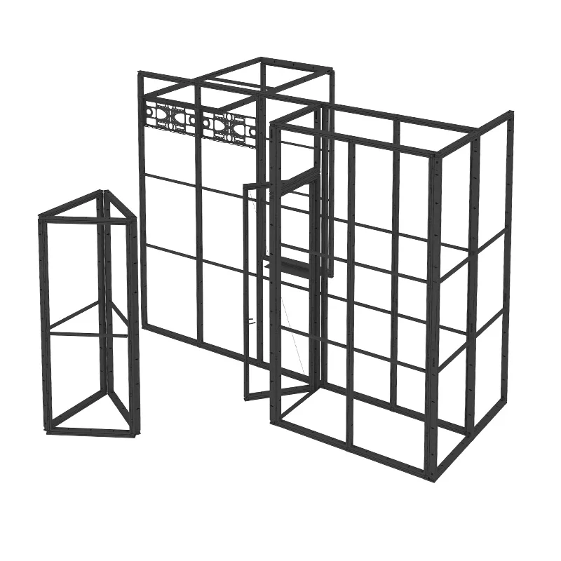 Cabine d'exposition modulaire personnalisée, 3.6m de hauteur, 20x20 6x6m, assemblage facile, exposition d'événements, île, stand d'exposition commerciale avec rangement