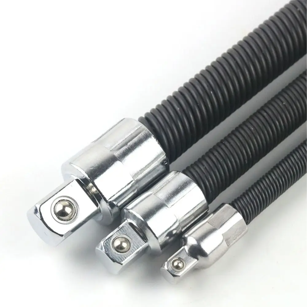 Flexible Shaft Drive Extension Bar High Torque Ratchet Wrench Post Extension Rod 1/4 3/8 1/2 Conversion Head