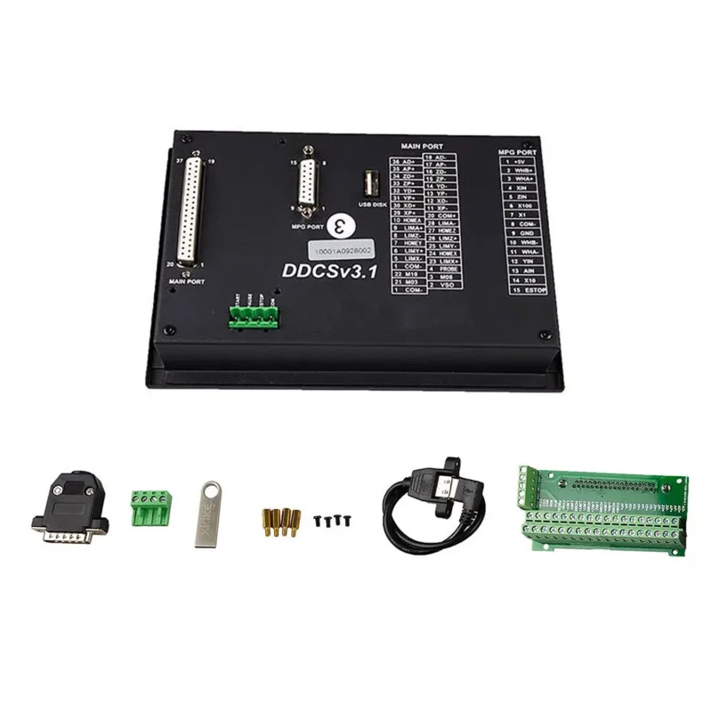 Upgrade DDCSV3.1 3/4 Axis 500Khz G Code Off-Line Controller To Replace Mach3 USB NC Controller For NC Drilling And Milling