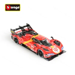 Bburago 1:24 Schaal Ferrari 499P Lmh Sportwagen Legering Luxe Voertuig Diecast Auto Model Speelgoedcollectie Cadeau