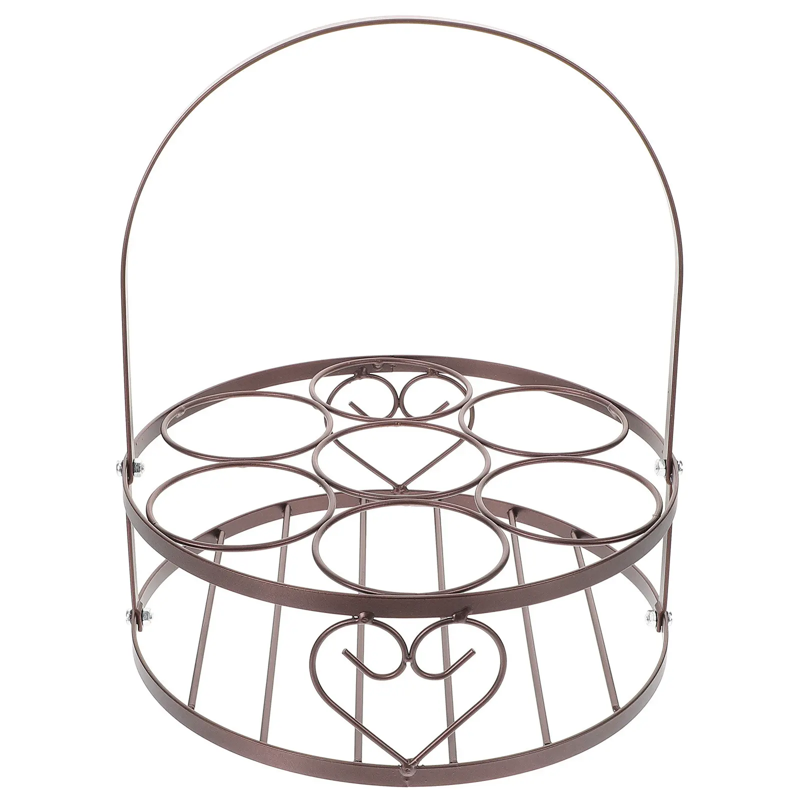 

6-Bottle Beer Carrier Basket Industrial-Strength Metal Design Ergonomic Handle for Easy Transport Beer Storage Rack for Bars