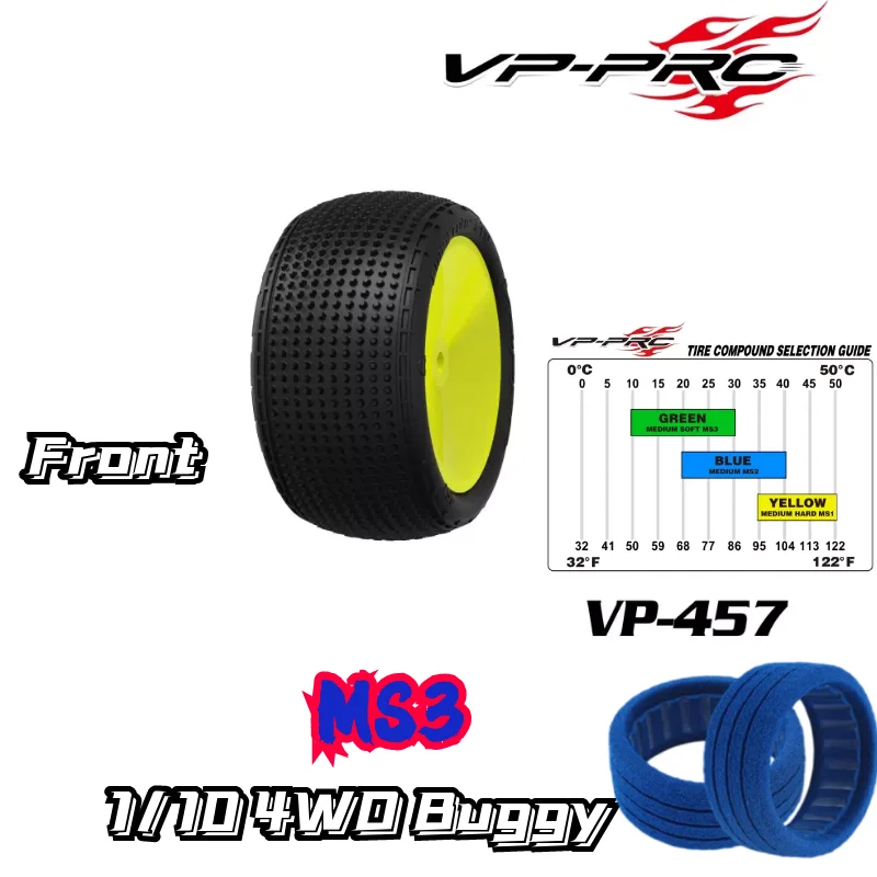 Super Prijs Vp Pro Rc 1/10 4WD Buggy Band Voor Achter Zachte Evo 12Mm Moer Rc Racing Band Hoge grip Tlr Xray Ae Sworkz