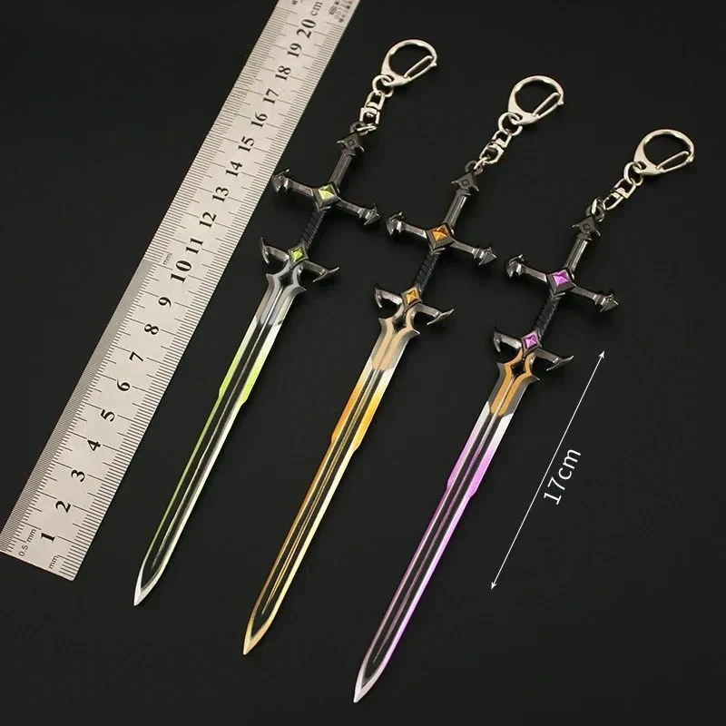 Periférico de Jogo VALORANT: Espada de 17cm, Faca Valorant, Modelo de Espada de Liga de Zinco do Falling King Broken Blade, Brinquedo