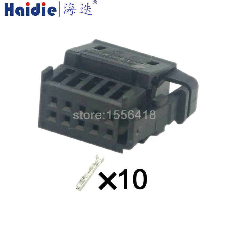 

10pin auto plastic plug wiring harness cable connector with terminals 6R0972930/1-1670990-1 1K0971992