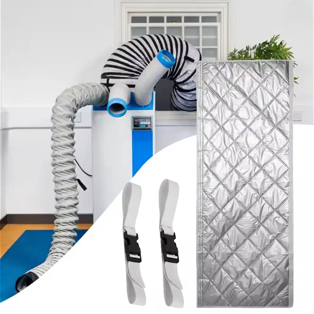 

Модернизированная крышка портативного шланга переменного тока, стеганая изоляционная крышка шланга кондиционера, крышка выхлопной трубы с 2 регулируемыми ремнями