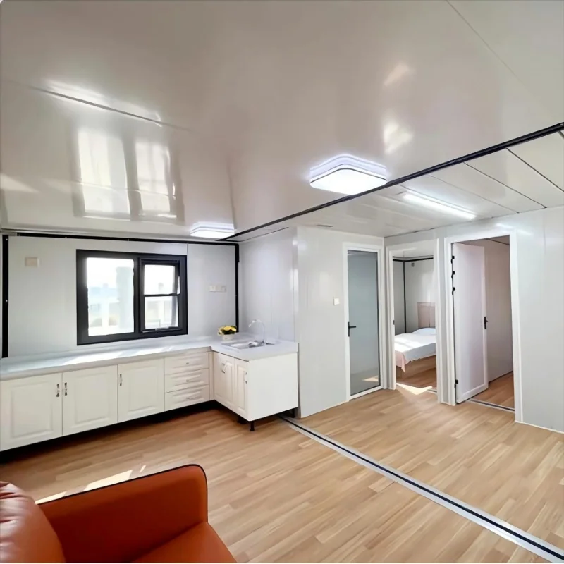 Recipiente expansível de 40/20 pés, casa pequena, vila pré-fabricada, 2-4 quartos com banheiro e cozinha, casa móvel modular para adultos