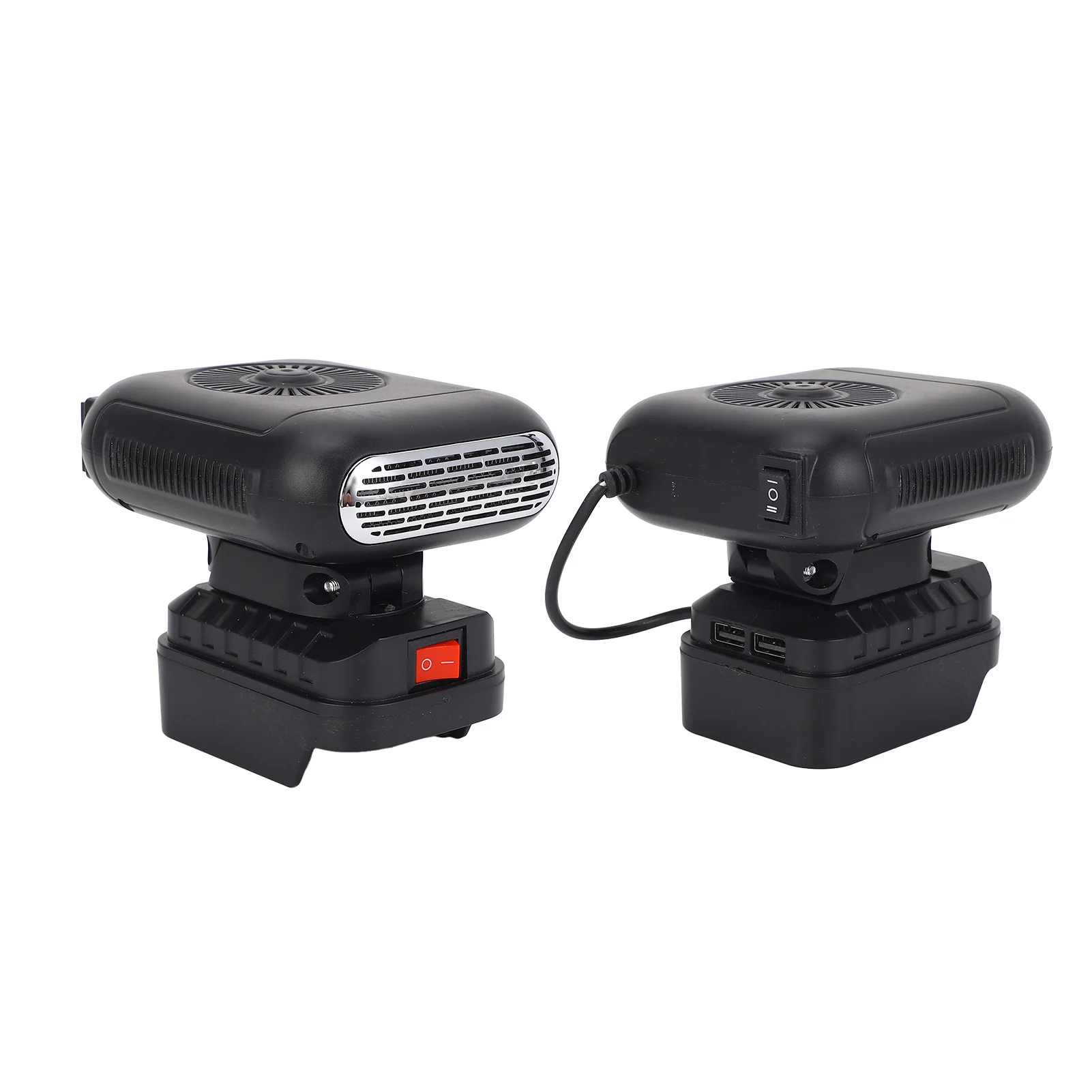 سخان مساحة تسخين سريع يعمل بالبطارية مدمج منخفض الضوضاء 90 درجة 2 درجة حرارة للمكتب والنوم والسيارة المنزلية #3