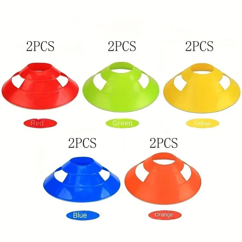 10PCS Fußball Zeichen Discs Hohl Winddicht Anti-slip Fußball Sport Training Barriere Marker Fußball Zubehör Logo Discs