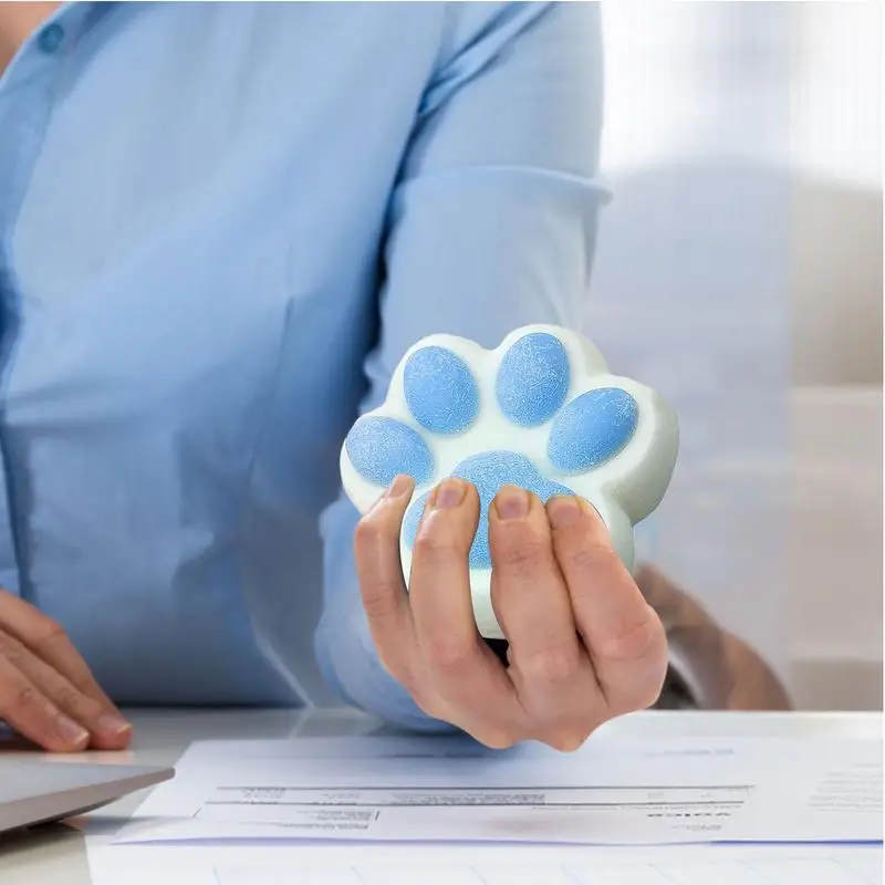 Squeeze Paw Hand Toy Large Flocking Cat Paw Sensory Toy High Resilience Rebound Ball Fidget Toy 12Cm/4.7Inch Sensory Stress Ball