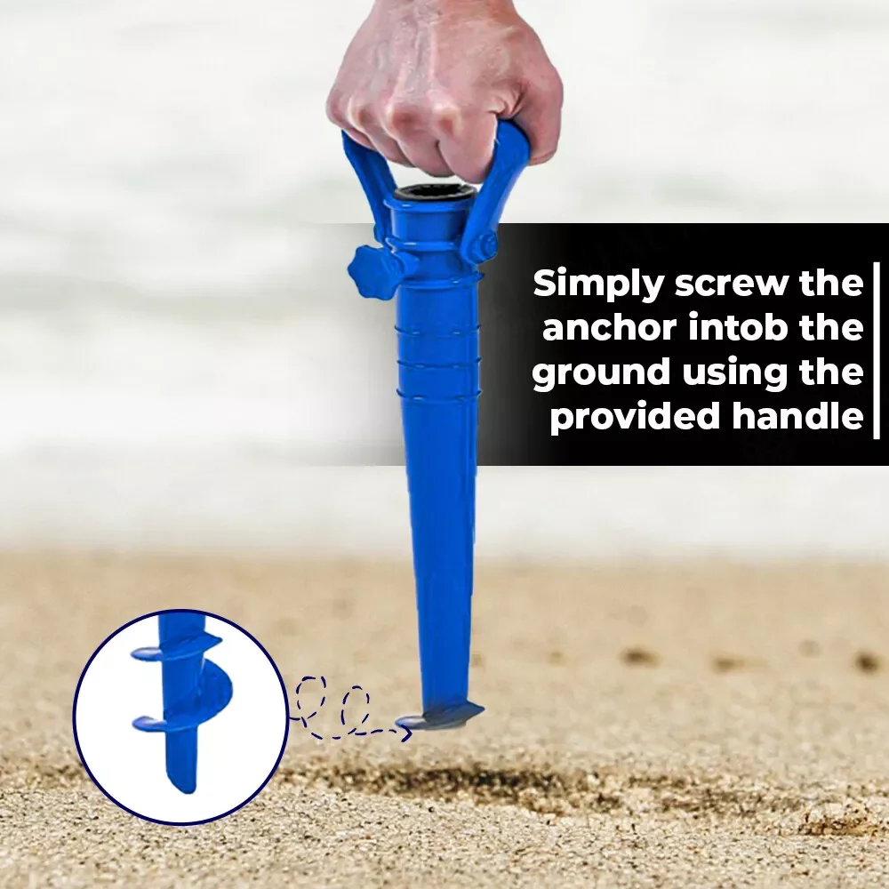1PC Umbrella Base Adjustable Plastic Sun Beach Patio Sand Ground Fixing Tools Anchor Stand Spike Auger Keep Holder Garden Access