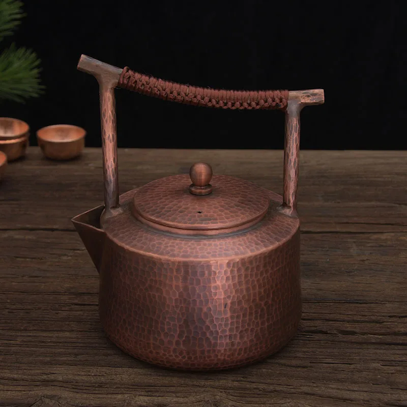 red Copper pot for boiling tea