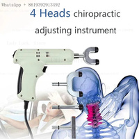 New 4 Heads Chiropractic Aadjusting Instrument Electric Correction Gun Spine Chiropractic Impulse Adjuster Activator Massager