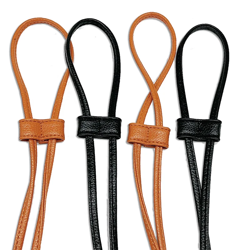 Women Detachable PU Leather Bag Strap DIY Replacement Bucket Bag Drawstring Rope Backpack Beam Pocket Purse Accessories