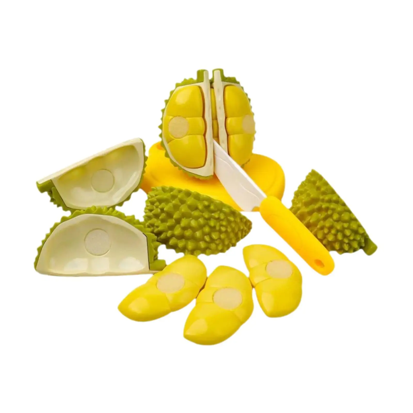 Simulation Peeling Durian Fruit Durian Cutting Board Gifts, Play Kitchen Toys Kitchen Toys Children's Educational Toy,