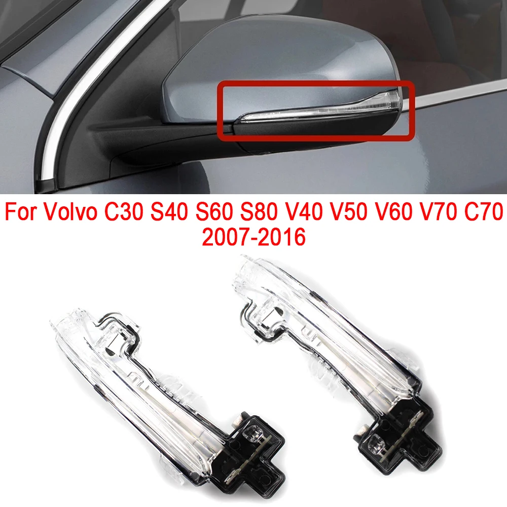LED Rearview Mirror Turn Indicator Side Light 31402415 31299385 31371519 For Volvo C30 S40 S60 S80 V40 V50 V60 V70 C70 2007-2016