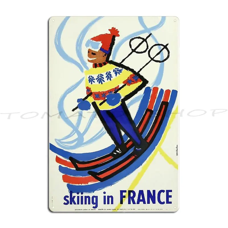 Symphonie Neige Et Soleil Ski  Metal Sign Wall Plaque Custom Create Decoration Designer  Tin Sign Poster