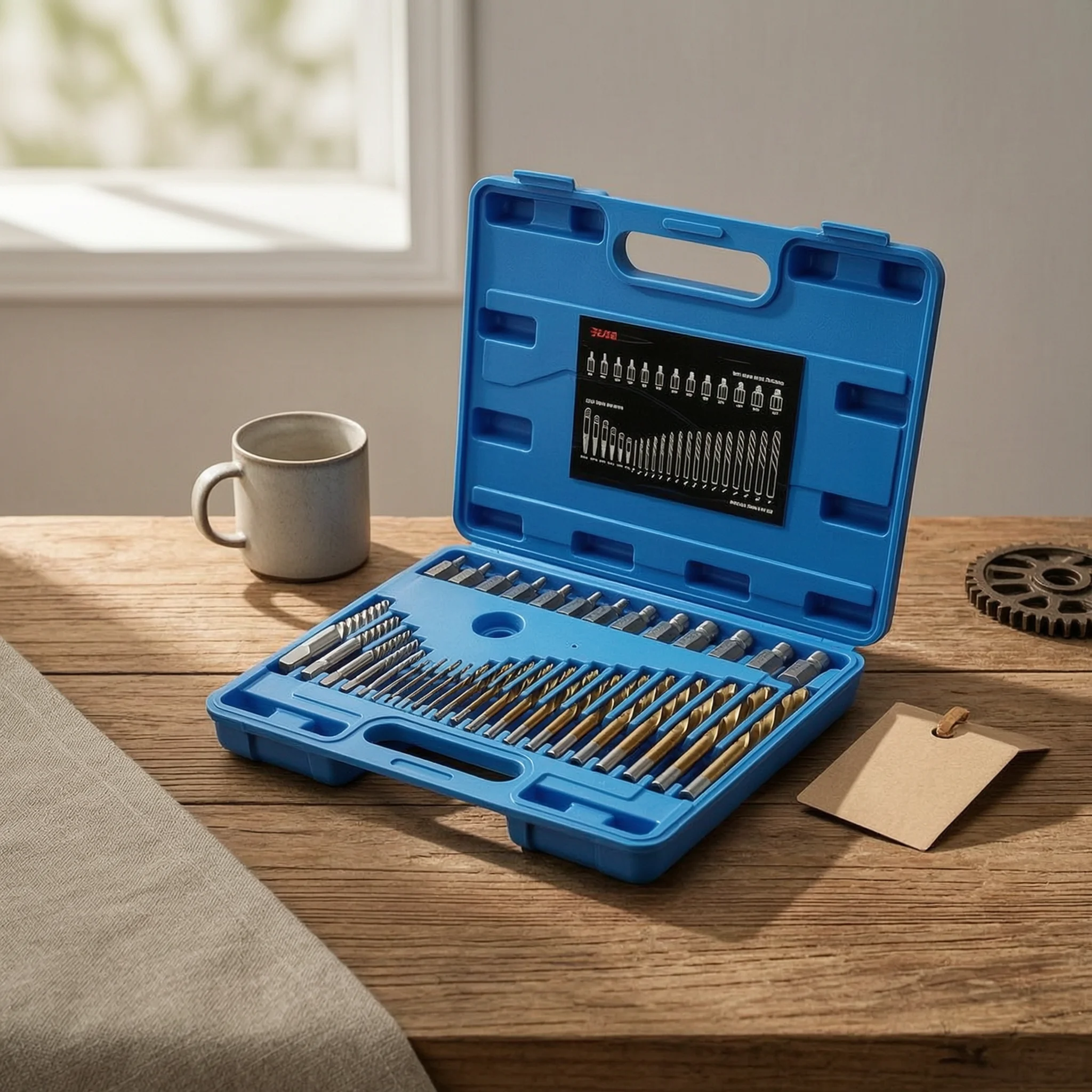 49 Pieces Nut Extractor Drill Bit Set Multi-Purpose Broken Screw Extractor Kit Hex Screw Removal Tool Set High Hardness