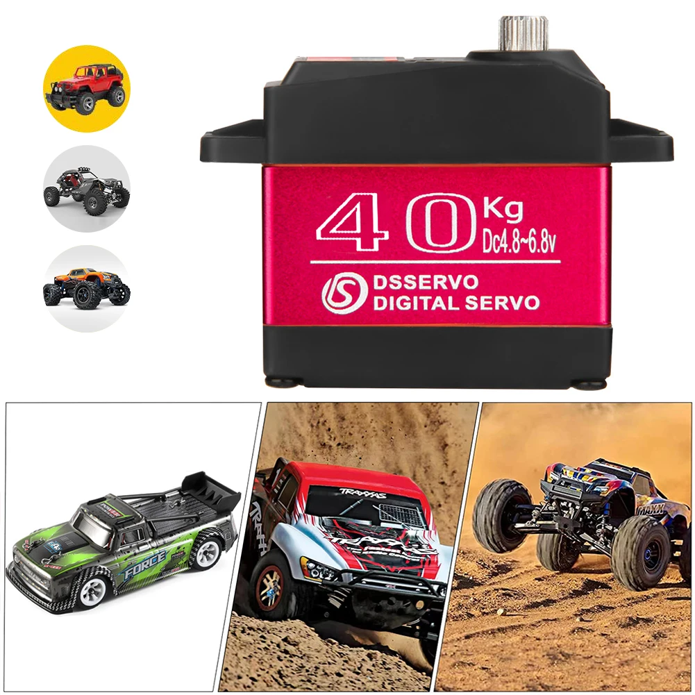 40KG RC Servo Waterdichte Digitale Servo Full Metal Gear Stuurservo Motor voor 1/8 1/10 RC Auto Crawler robot