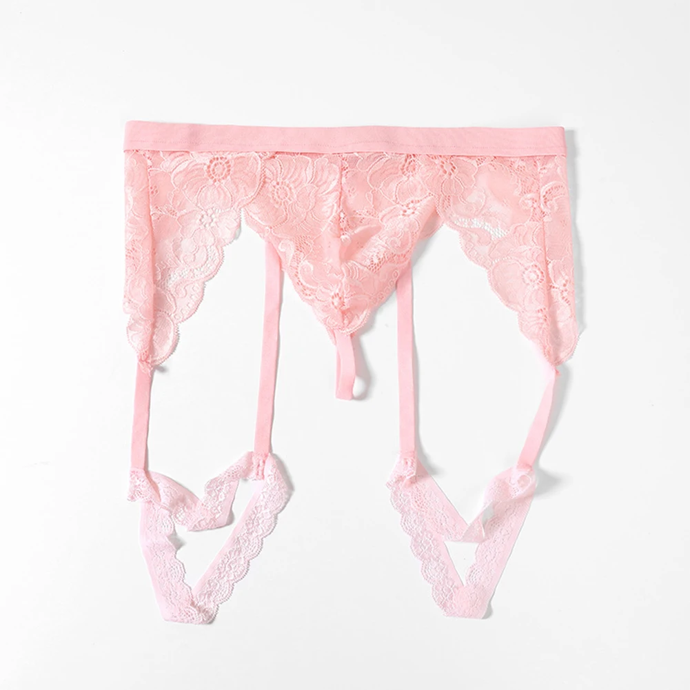 

Men Sexy Low Waist Perspective Lingerie Briefs U Pouch Panties Lace G-String Thong Maid Roleplay Sissy Underwear