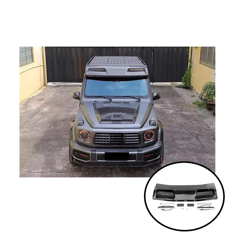 4x4 รถอุปกรณ์เสริมหลังคาสปอยเลอร์แสงแห้งคาร์บอนไฟเบอร์หลังคาสําหรับ G Class W464
