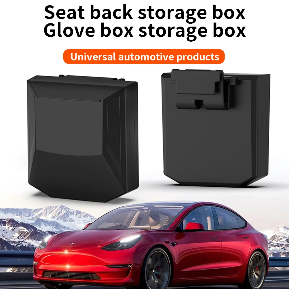 ABS Car Seat Back Organizer And Glove Box Storage Box for Tesla Model 3 Highland & Model Y Juniper 2024-2026 Vehicle Interior Ac - view 6