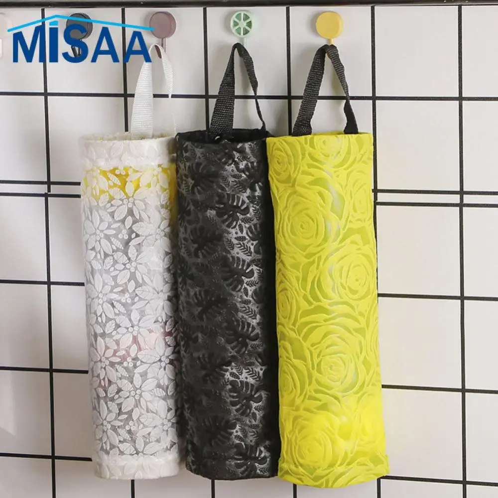 Storage Accessories Cylindrical Household Hanging Garbages Storage Packing  Pouch Durable Dirt-resistant Garbage Bag Organizer