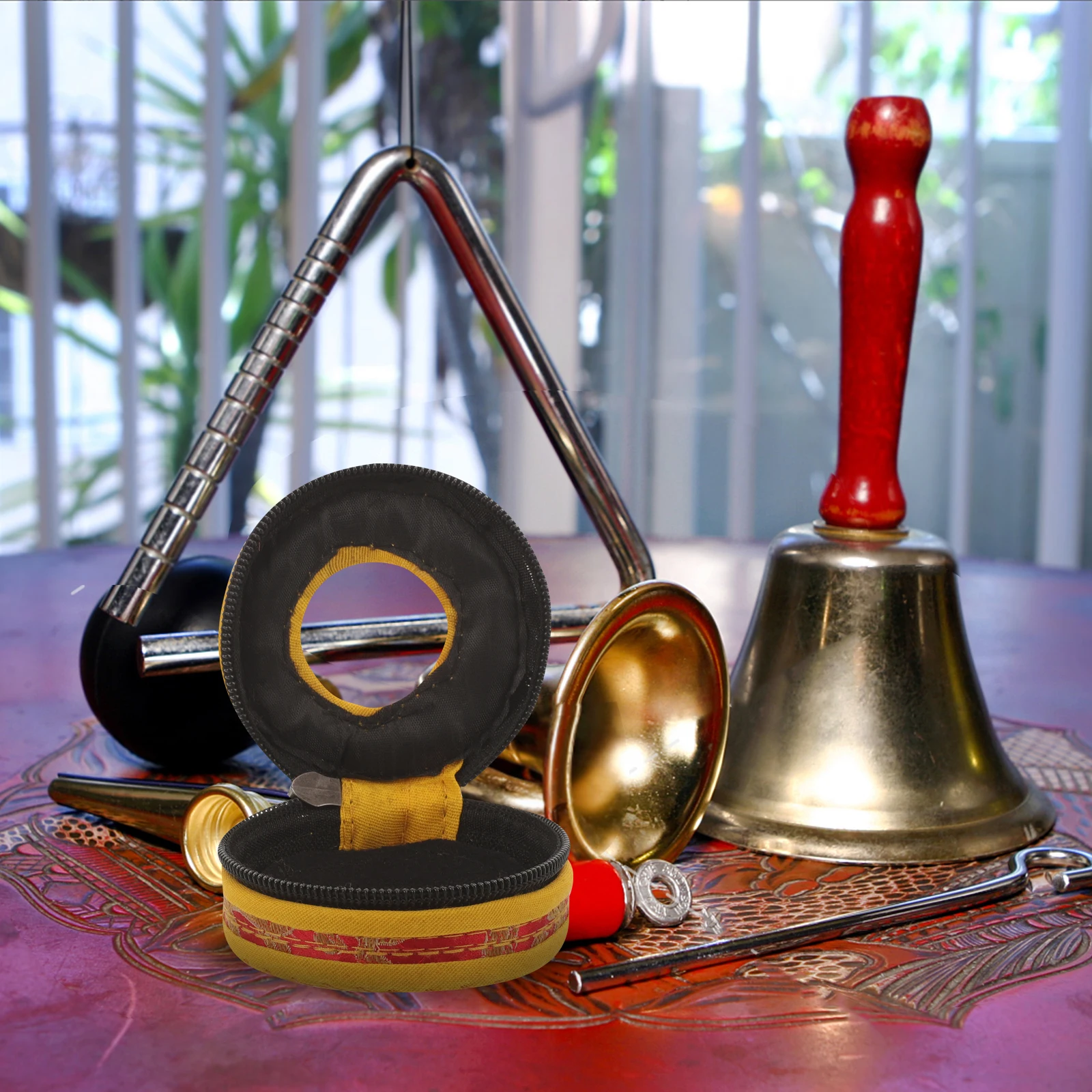 

Bell Storage Cover Chime Bag Cymbal Carrying Case Drum and Bags Finger Cymbals Holder Pouches