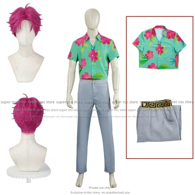 KPop Saja Cos для мальчиков, детский карнавальный костюм, парик, футболка с принтом, брюки, демон, мультяшные охотники, ролевая игра, карнавальный костюм на Хэллоуин KPop Saja Cos для мальчиков, детский карнавальный костюм, парик, футболка с принтом, брюки, демон, мультяшные охотники, ролевая игра, карнавальный костюм на Хэллоуин