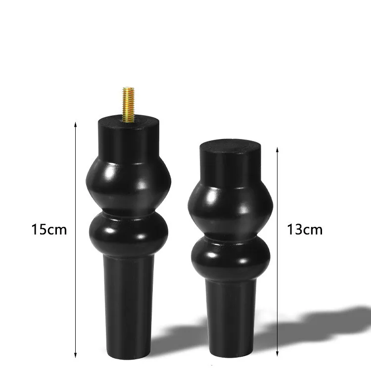 4Pcs Retro Solid Wood Furniture Foot TV Cabinet Foot Coffee Table Legs Support Frame Foot Bedside Table Foot Gourd Legs