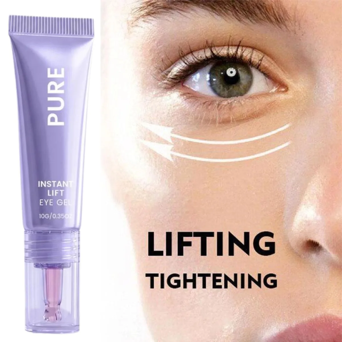 Pure Beauty Peptide Collagen Instant Lift Eye Gel For Smoothes Fine Lines Brightening & Deep Hydrating Long Lasting Nourishing