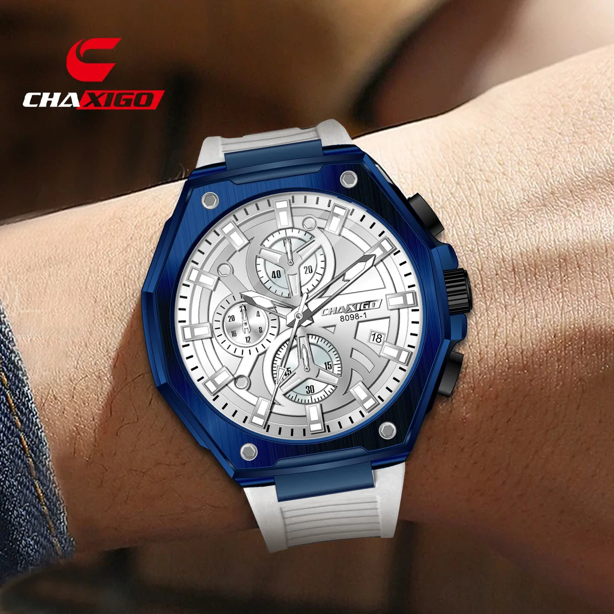 

CHAXIGO Waterproof Men's W atch Men's Luminous Decoration Six-pin Fashion Men's Wa tch Sports Watch