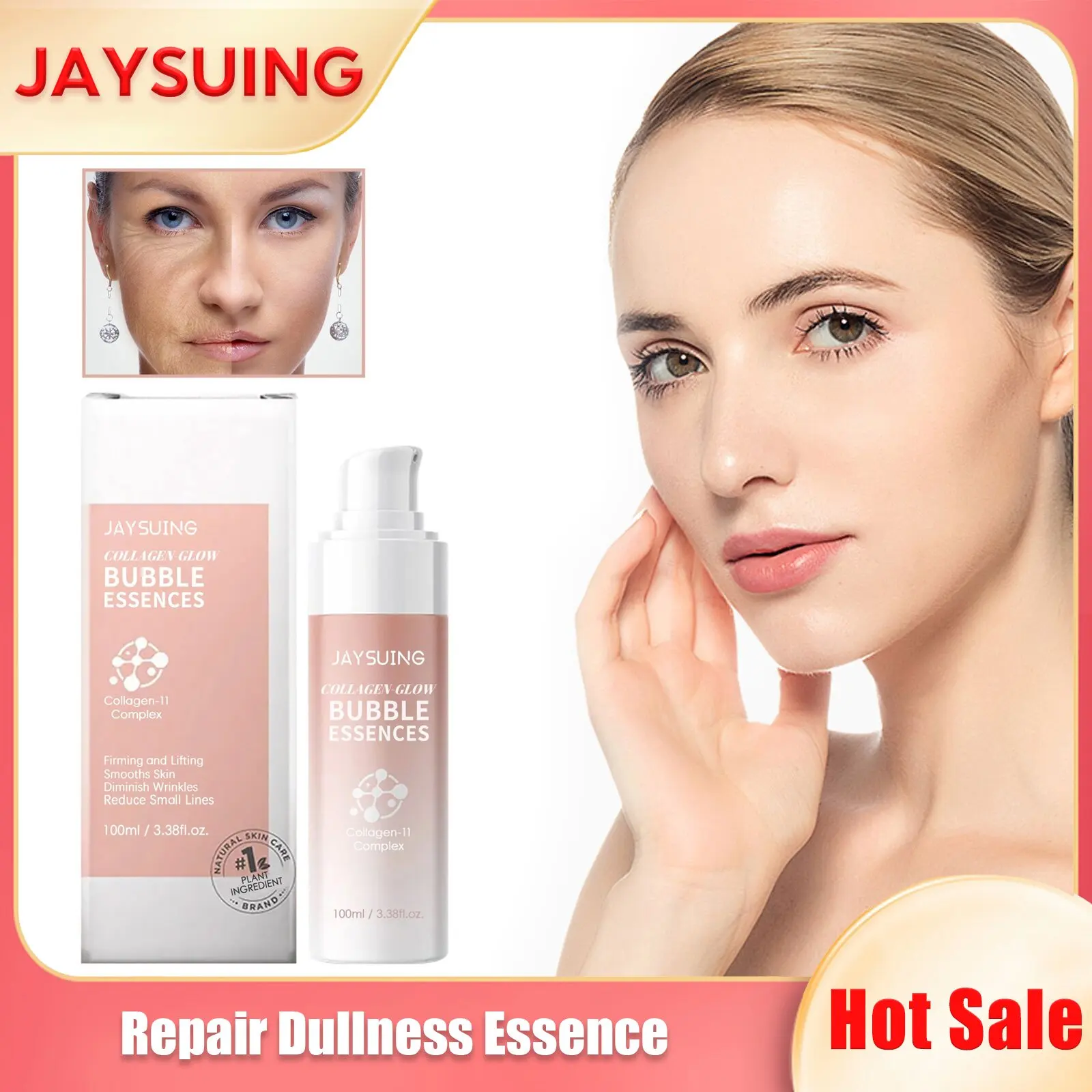 Collagen Esssence Anti Wrinkle Dark Spots Removal Reduce Dullness Fade Melanin Lighten Fine Line Liting Firming Anti Aging Serum