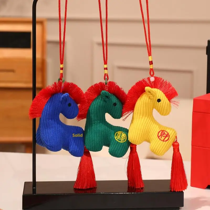 2026 ano do cavalo mascote brinquedo de pelúcia pingente macio realista presentes recém-nascidos pônei boneca decoração para casa ornamento