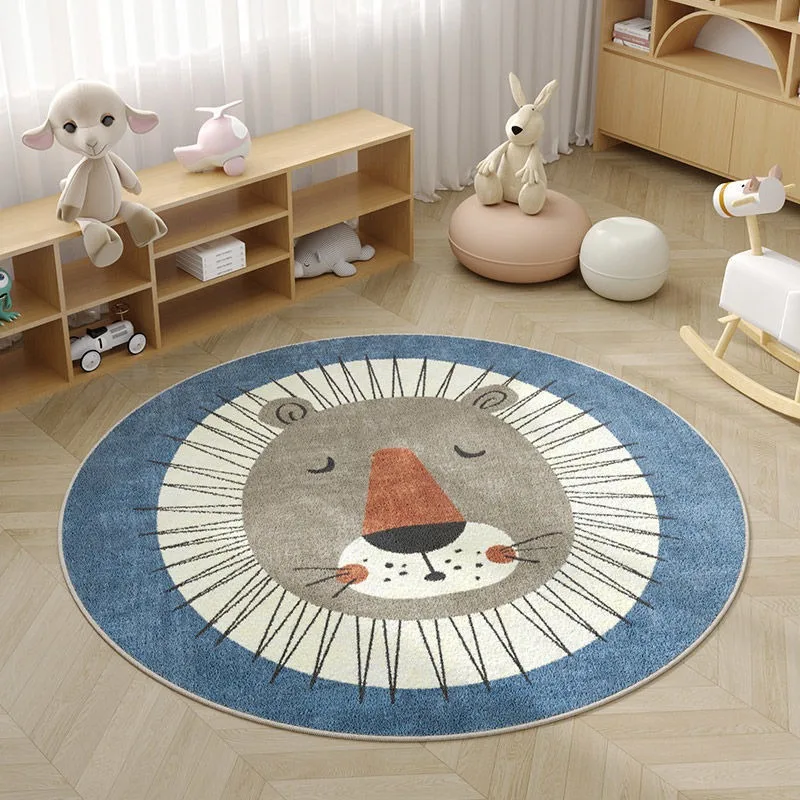 Cartoon Animals Carpets Living Room Sofas Soft Cute Bedroom Rugs Home Decor Plush Carpet Letters Round Dressing Table Floor Mat