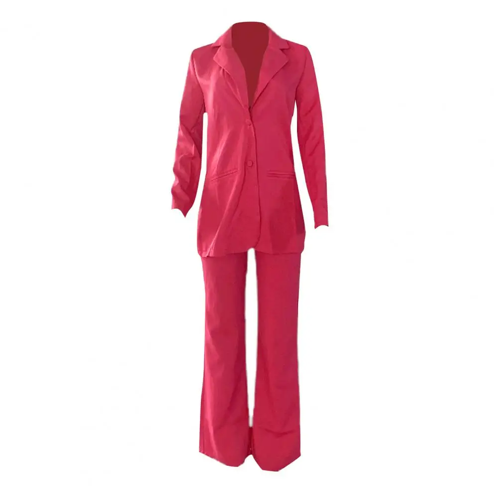 Conjunto de chaqueta de poliéster para mujer Conjunto de traje de negocios elegante para mujer con pantalones blazer Traje de trabajo de oficina elegante para mujer