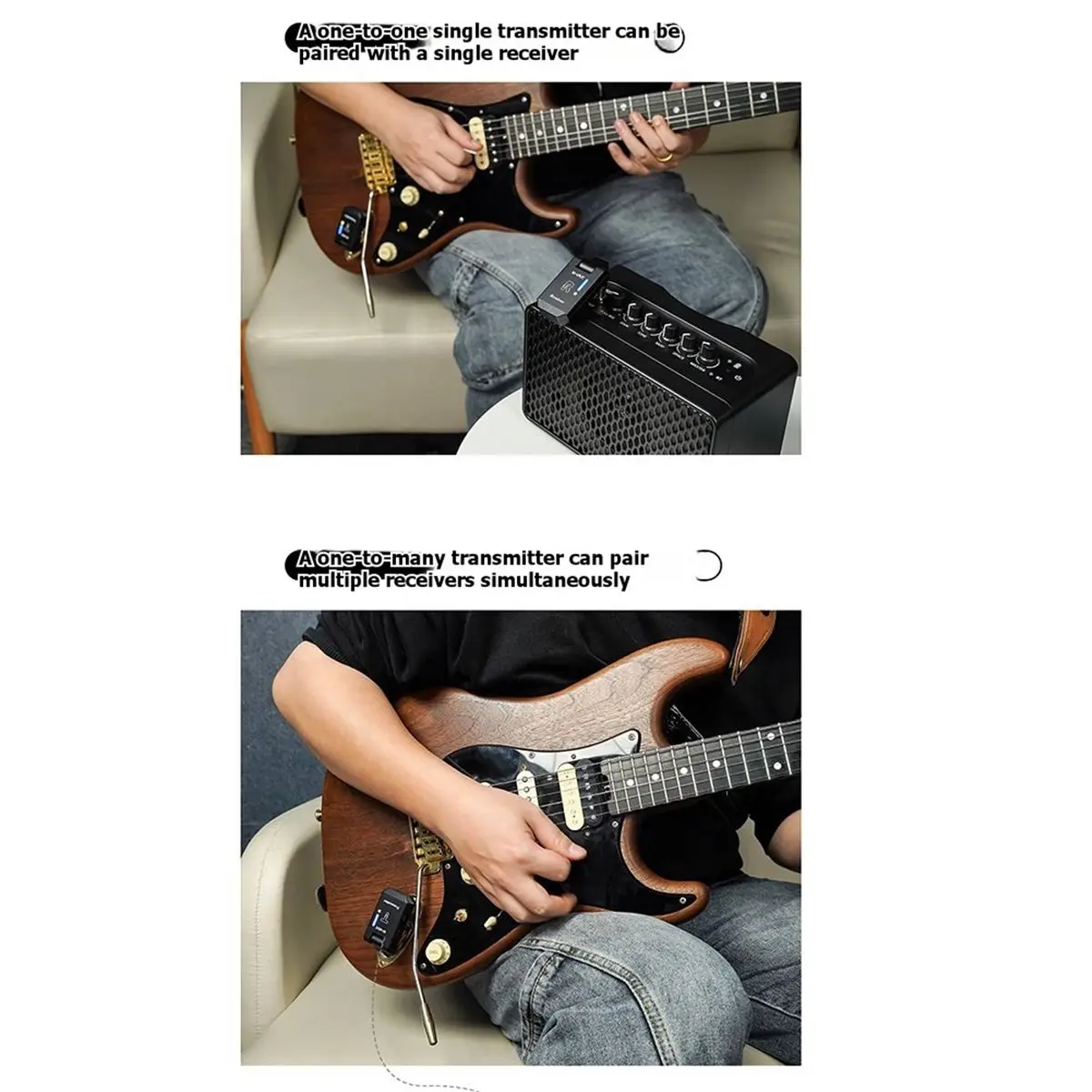 

A61P M-VAVE SWS13 5.8GHz Wireless Guitar System Transmitter Receiver Electric Guitar Bass Audio Transceiver