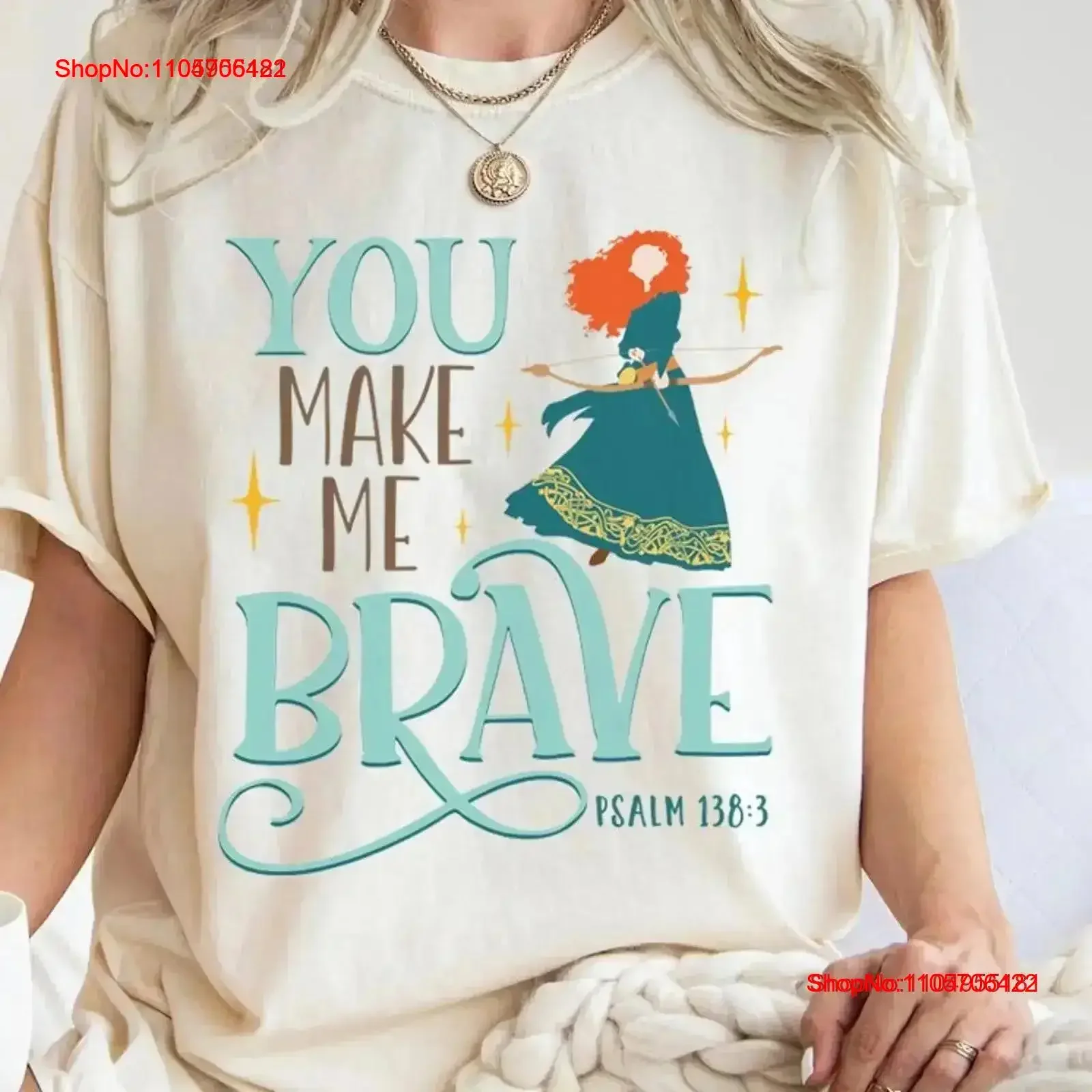 Camiseta You Make Me Brave, Salmos 138:3, Merida Magical God, estilo vintage, lavada, cómoda, informal, streetwear, suave, vintage