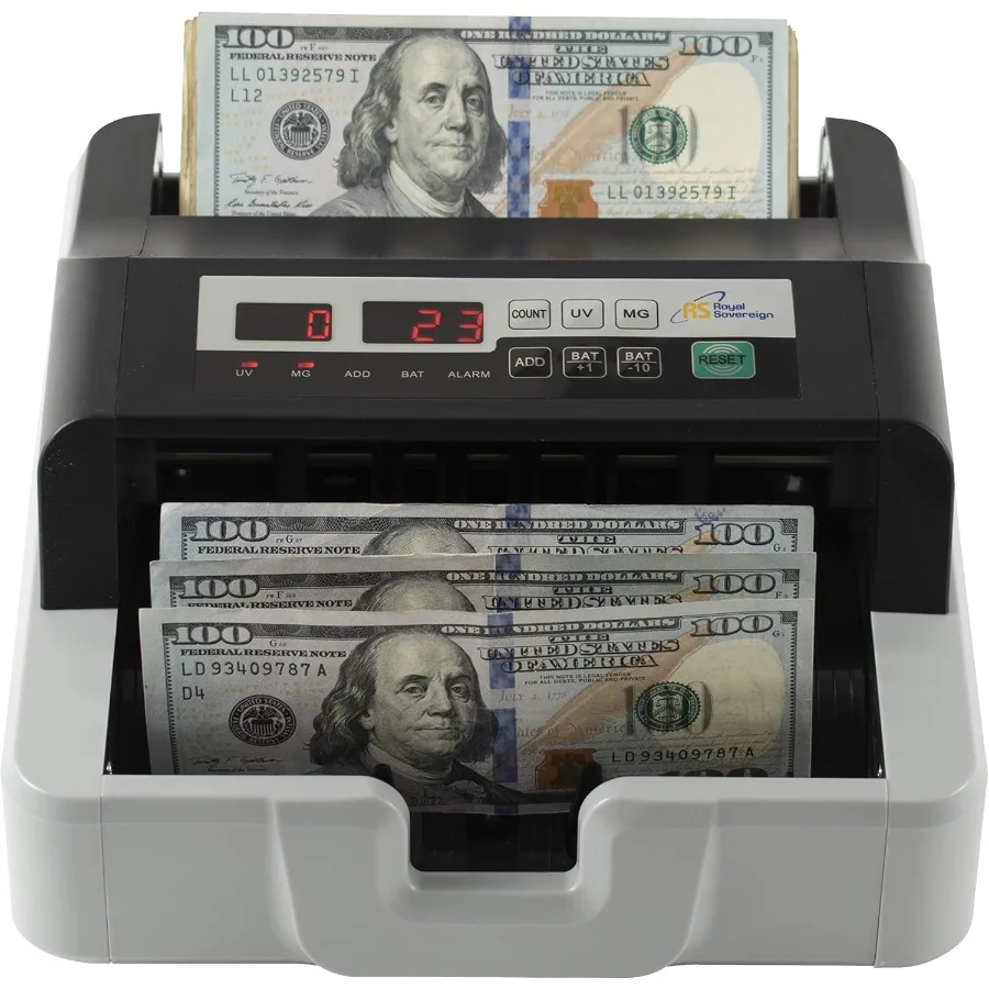 

Highspeed backload bill counter with counterfeit detection for efficient cash handling in retail banking and office environment