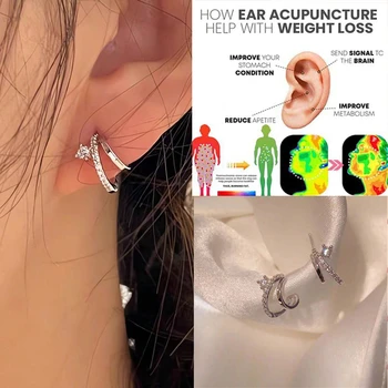 Lymphe U-förmige Ohrringe Lymphvity Germanium Ohrschmuck Magnettherapie Gewichtsverlust Lymphatische Ohrringe Geschenk für Freundin Frau